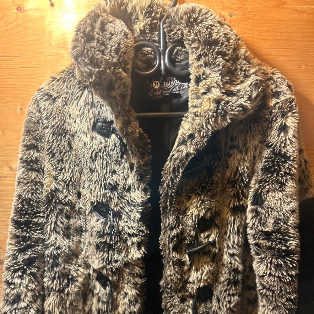 Nuage Cheetah Faux Fur Coat
